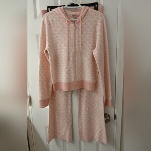 Juicy Couture 2‑Piece Logo Sweater Knit Jogger Set – XL – NWT